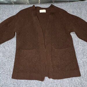 Wilfred Wool Cardigan Sweater for Women, Medium, Brown